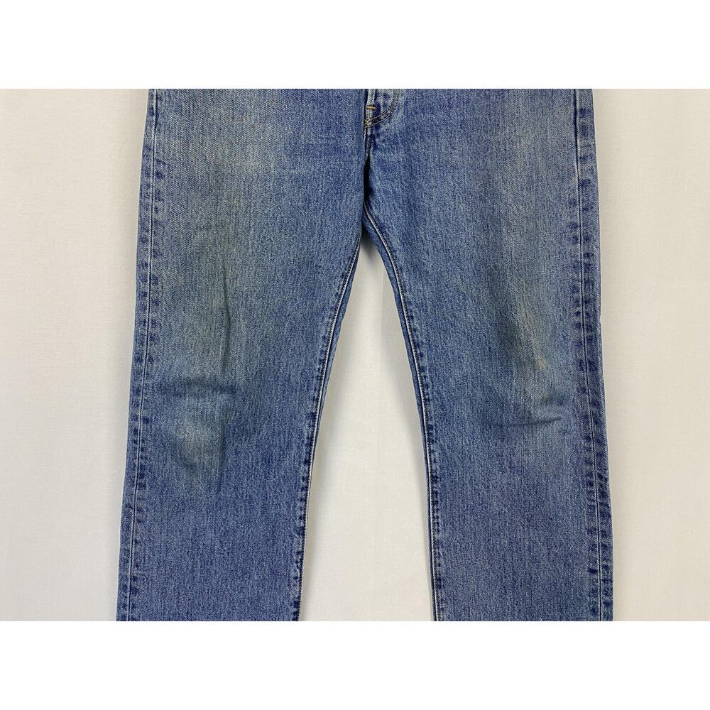 Vintage Y2K Levis 501 Jeans Mens 32x32 Button Fly Blue Straight Leg Medium Wash - Picture 3 of 16